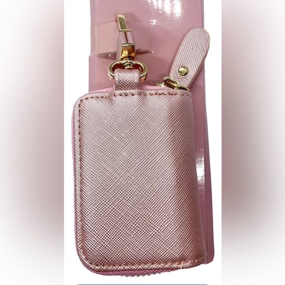 Sanrio My Melody Key Case Pouch Mini Zip Coin Purse Pearlescent Pink - Picture 3 of 3